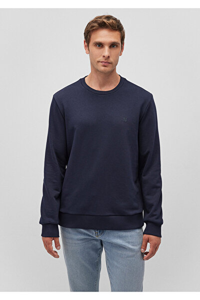 Mavi Bisiklet Yaka Lacivert Basic Sweatshirt 065751-29743