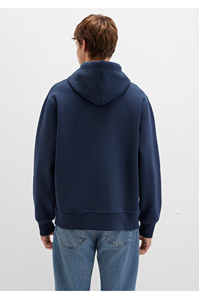 Mavi Logo Nakışlı Kapüşonlu Lacivert Sweatshirt 065809-29743
