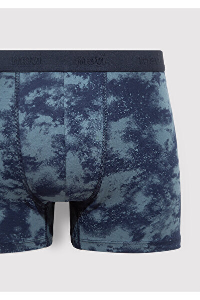 Mavi Batik Desenli Lacivert Boxer 092664-34340