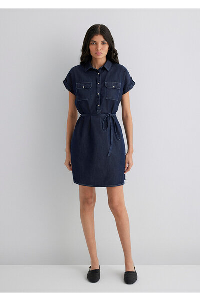 Mavi Barbara Gold Klasik Rinse Jean Elbise 130548-28636