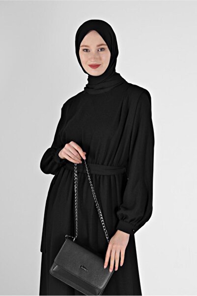 Alvina فستان كريب بحزام على الخصر 42313