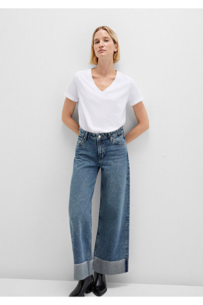 Mavi Biele základné tričko s výstrihom do V Regular Fit / Regular Fit 166248 -620