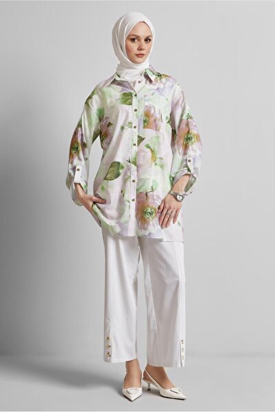 Alvina Patterned Shirt Tunic 44781