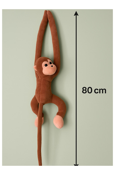 tiny wood Sarılan Peluş Maymun – Elleri Cırt Cırtlı Uyku ve Oyun Arkadaşı – Sevimli Peluş Maymun Oyuncak