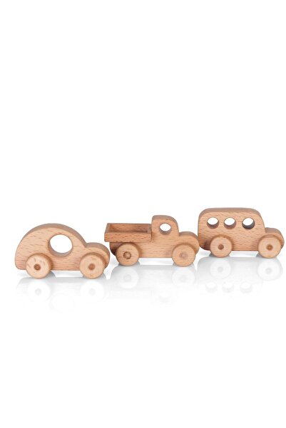 tiny wood Ahşap Oyuncak Midi Araba Seti