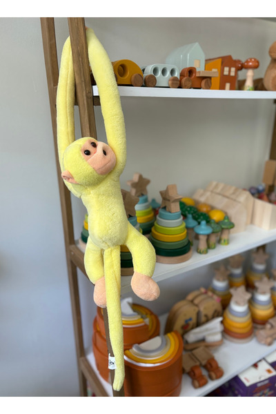 tiny wood Sarılan Peluş Maymun – Elleri Cırt Cırtlı Uyku ve Oyun Arkadaşı – Sevimli Peluş Maymun Oyuncak