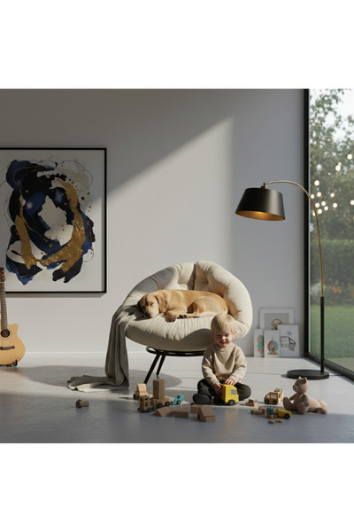 Berta Concept Floki Tekli Koltuk Berjer Krem