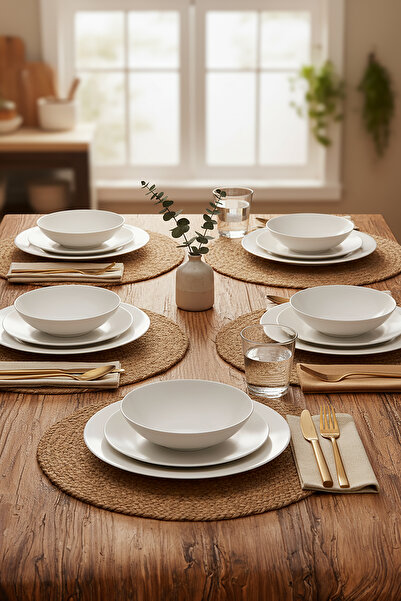 Güral Porselen Atina 60 Parça Yemek Takımı Filesiz