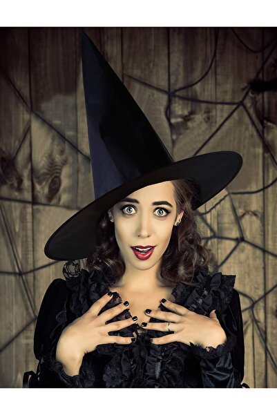 Parti dolabı Halloween Black Witch Hat - Children's and Adult Costumes, 38X34 Accessories