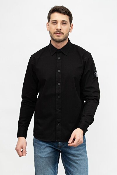 Calvin Klein Erkek Monologo Badge Relaxed Gömlek