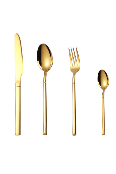 Trendy's Set tacamuri din inox 36 piese, TRENDY’S, luxury edition, gold