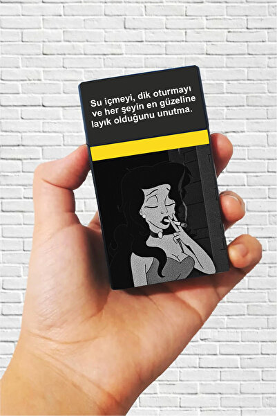 SARANG Tabaka - Su İçmeyi Smoke Princess Replik Kaplamalı Standart Sigara Kutusu