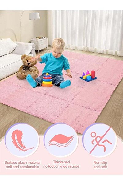 fulina 10Pcs Foam Play Mat 30x30x1cm Puzzle Play Mats Floor for Kids Soft Plush Interlocking Foam Mat Set w