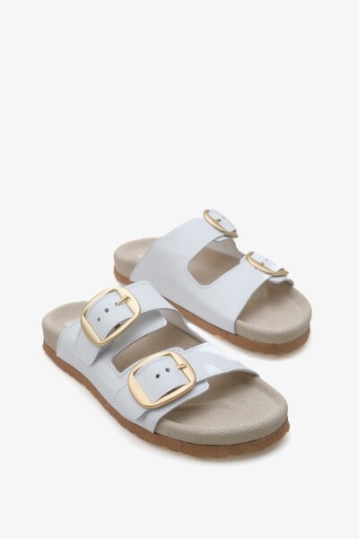 İNNA شبشب فاليريا إينا من الجلد الطبيعي للنساء