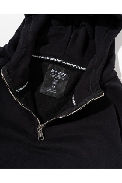 No Future Street Style High Collar Zipper Oversize Men's Hoodie Nf0337Sy