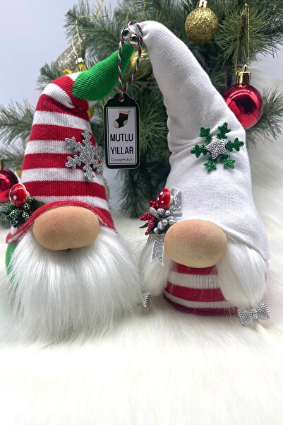 Concept HuBuTU Yılbaşı Hediyesi 2’li Aşk Ve Şans Cücesi, Gnome , Sevgiliye Hediye ,yılbaşı Süsü, Yeni Yıl Seti