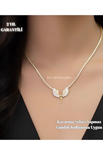 İNN JEWELLERY Imported Necklace Tarnish-Free Antiallergic Waterway Figured