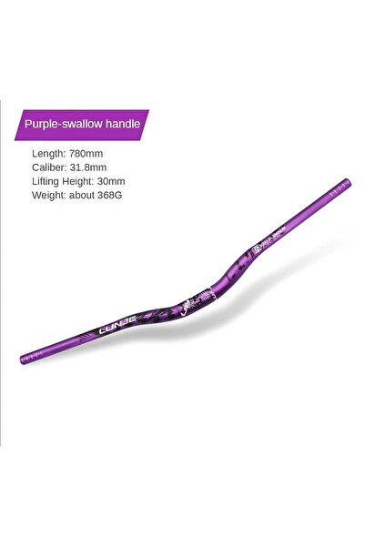 tur bike LUNJE Çift Renk Gidon 780mm Mor