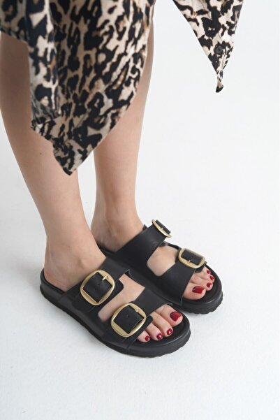 İNNA شبشب فاليريا إينا من الجلد الطبيعي للنساء