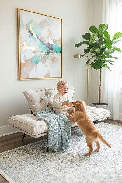 KANEPY Khios Yatak Olabilen Mekanizmalı Ikili Kanepe Kolları Yatan Ikili Kolt...