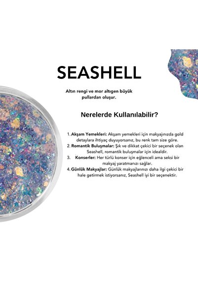 The Glitter Lab Jel Formlu Parlak Glitter - Sea Shell