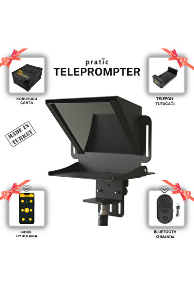 Pratic Prompter Pratic Teleprompter – (Kumanda + Çanta) (Yerli ve Milli Ürün & Yazılım)