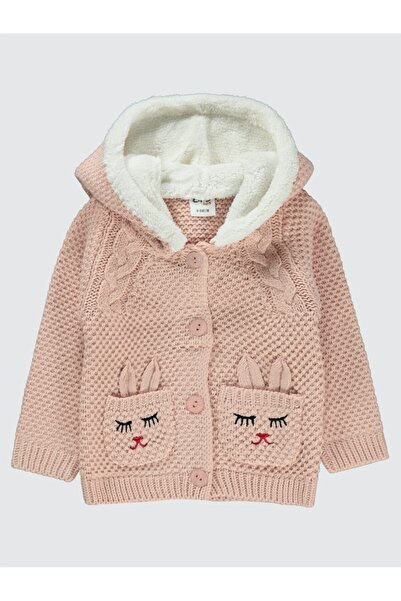 Civil Baby Kız Bebek Hırka 6-18 Ay Somon