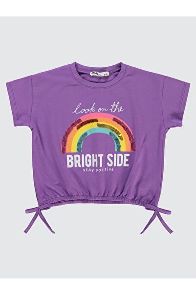 Civil Girls Kız Çocuk Tişört 2-5 Yaş Mor Girdap