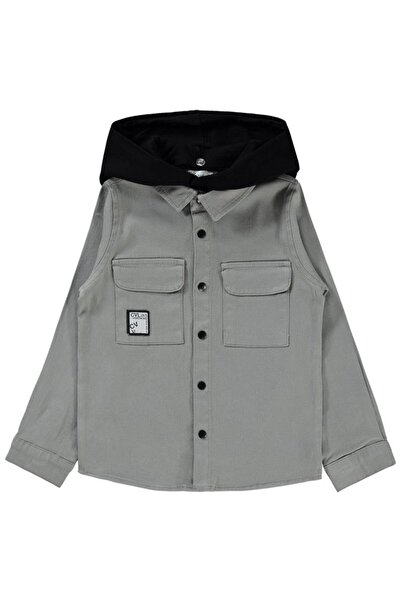 Civil Boys Hooded 6-9 Years Old Shirt - Gray9-10 Years Old