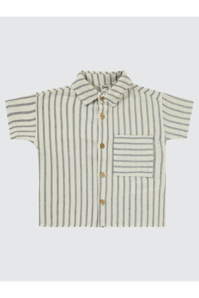 Civil Baby Striped 6-18 Months Shirt - Gray 12-18 Months