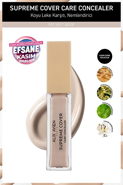 Alix Avien Kalıcı,Nemlendirici,Hücre Onarıcı Leke Karşıtı Kapatıcı - Supreme Cover Concealer 902 Soft Beige