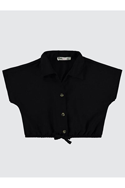 Civil Girls Drawstring Waist 2-5 Years Old Shirt - Black 3-4 Years Old