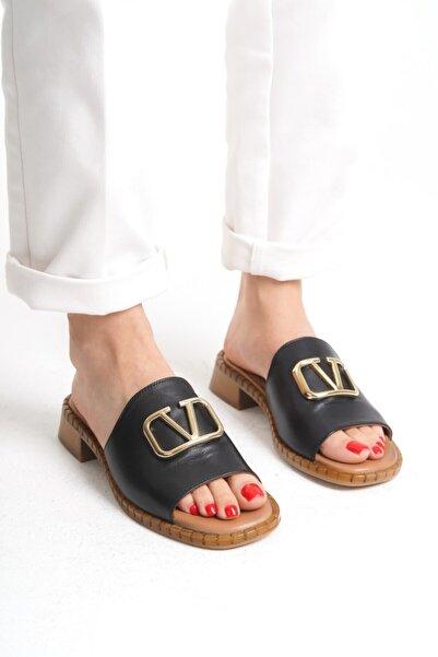 İNNA Γυναίκες Γνήσιο Δέρμα Παντόφλες - Μπίνες Ίννα