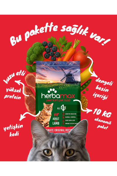 HerbaMax Ekstra Protein Desteği Sayesinde Bünyeyi Güçlendiren Formüllü - Kuzu...