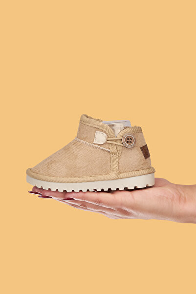 Mumenim Kodiaq Unisex Παιδικές μπότες για μωρά Ορθοπεδικές αντιολισθητικές σόλες με γούνα μέσα σε σουέτ χειμερινές μπότες χιονιού μπεζ