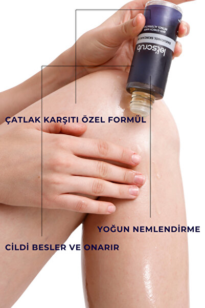 LET'SCRUB Çatlak ve Selülit Onarıcı İkili - Doğal At Kılı Selülit Fırçası ve Bakuchiol Cilt Bakım Yağı