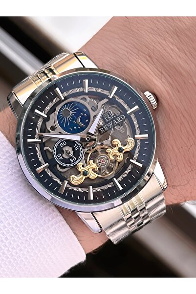 Reward Fully Automatic Steel Band Moonlight Dial 5 Atm Water Resistant Men's Wristwatch Ea.145863