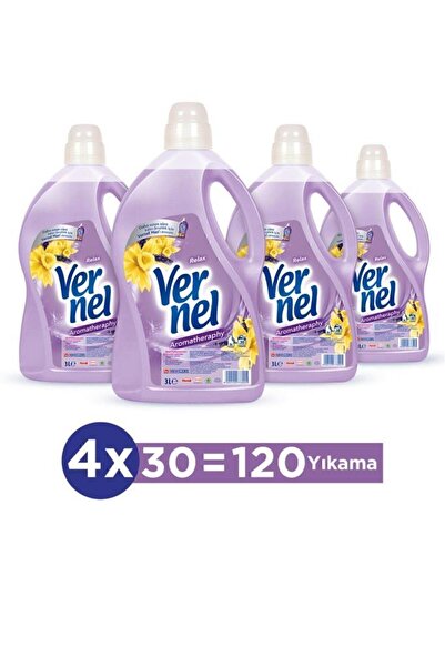 Vernel Çamaşır Yumuşatıcısı 3lt Aromatherapy Relax 4'lü Set