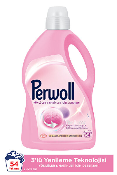 Perwoll Yünlüler ve Narinler  Hassas Bakım Sıvı Çamaşır Deterjanı  2970 ml (54 Yıkama)