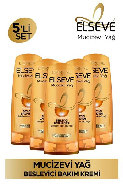 ELSEVE 5'li Mucizevi Yağ Besleyici Bakım Kremi 390 Ml Seti