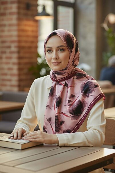 Onur Eșarfă - Eșarfă de top Trending Soft Seasonal Fabric Rose Pattern Magazin de modă Produs de modă