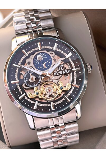 Reward Fully Automatic Steel Band Moonlight Dial 5 Atm Water Resistant Men's Wristwatch Ea.145863