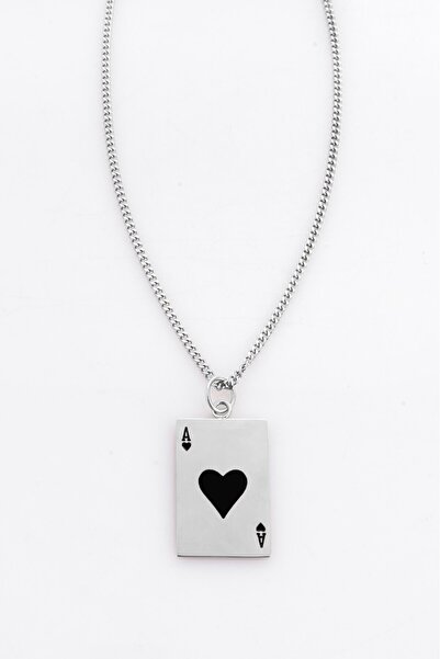 UKHWD SUPPLY 316L Çelik Silver Poker Kolye