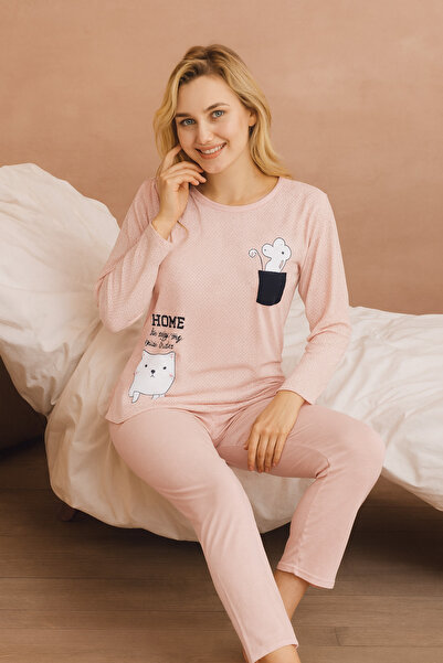 rindahomewear ΓΥΝΑΙΚΕΙΟ ΣΕΤ ΠΙΤΖΑΜΑ ΜΑΚΥΜΑΝΙΚΗ ΒΙΣΚΟΖ