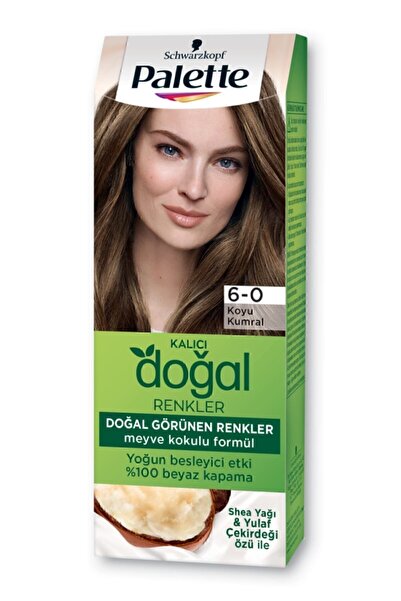Palette Kalıcı Doğal Renkler Saç Boyası 6-0 Koyu Kumral 50 ml