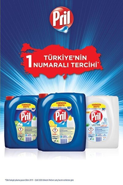 Pril Limon Sıvı Bulaşık Deterjanı 4x4kg - Ekonomik Temizlik ve Ferahlık