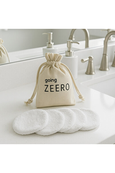 Going Zeero Makyaj Temizleme Pedi Yıkanabilir - %100 Pamuk - 4'lü