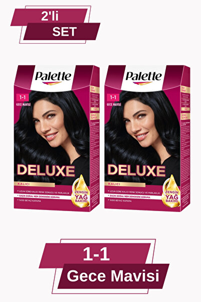 Palette Deluxe 1-1 Gece Mavisi X 2 Adet Saç Boyası