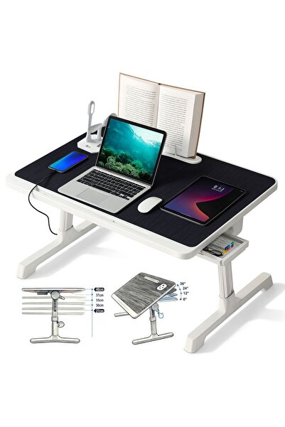 Linomag Suport/masă pliabilă reglabilă pentru laptop, 60x40x27, suport pentru...