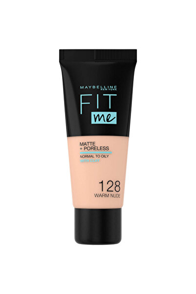 Maybelline New York "كريم أساس فيت مي مات آند بورليس من مايبيلين نيويورك - 128 بيج دافئ - 30 مل "